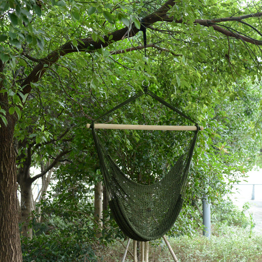 Outsunny Woven Hammock Chair Nylon Hanging Swing Outdoor Patio Air Sky